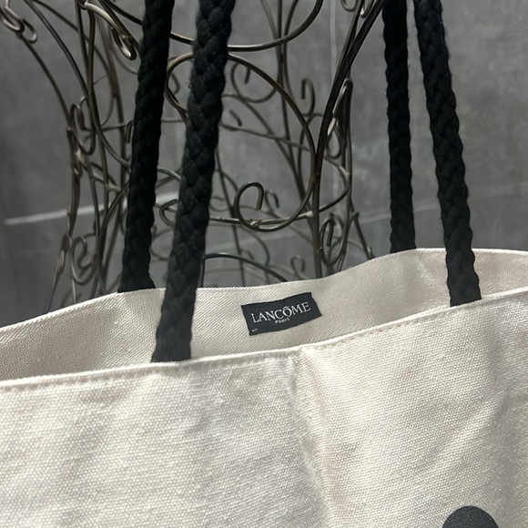 Lancôme canvas tote bag. EUC with Lancôme flower logo - Picture 4 of 10